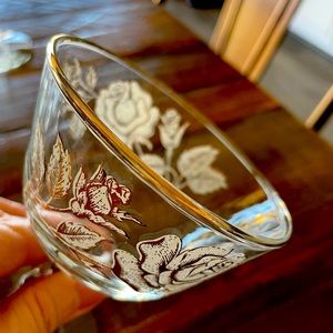 Set Of 5 Libbey Barware Rose Bouquet Liquor Cocktail Glasses 3 7/8” from 1960s